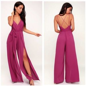 Magenta one piece jumpsuit